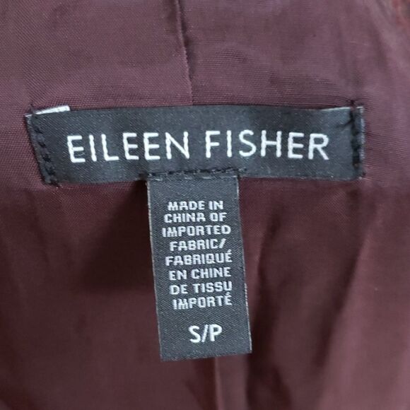 Eileen Fisher maroon jacket small - Picture 6 of 7